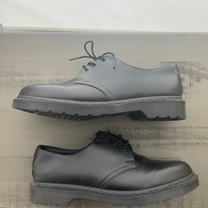 Dr. Martens 1461 Black Mono Smooth Leather Oxford Shoes - Size 11